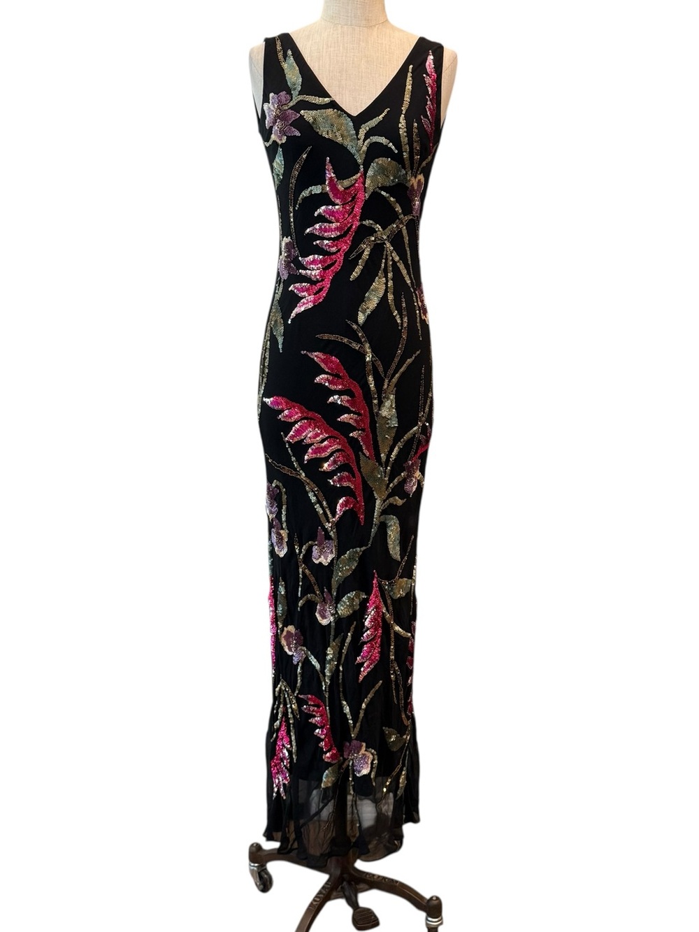 Sue Wong Nocturne sequin floral maxi dress - Picture 2 of 15